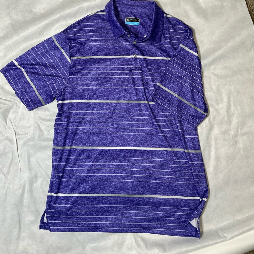 PGA Tour Golf‎ Purple Polo Men's Size LG